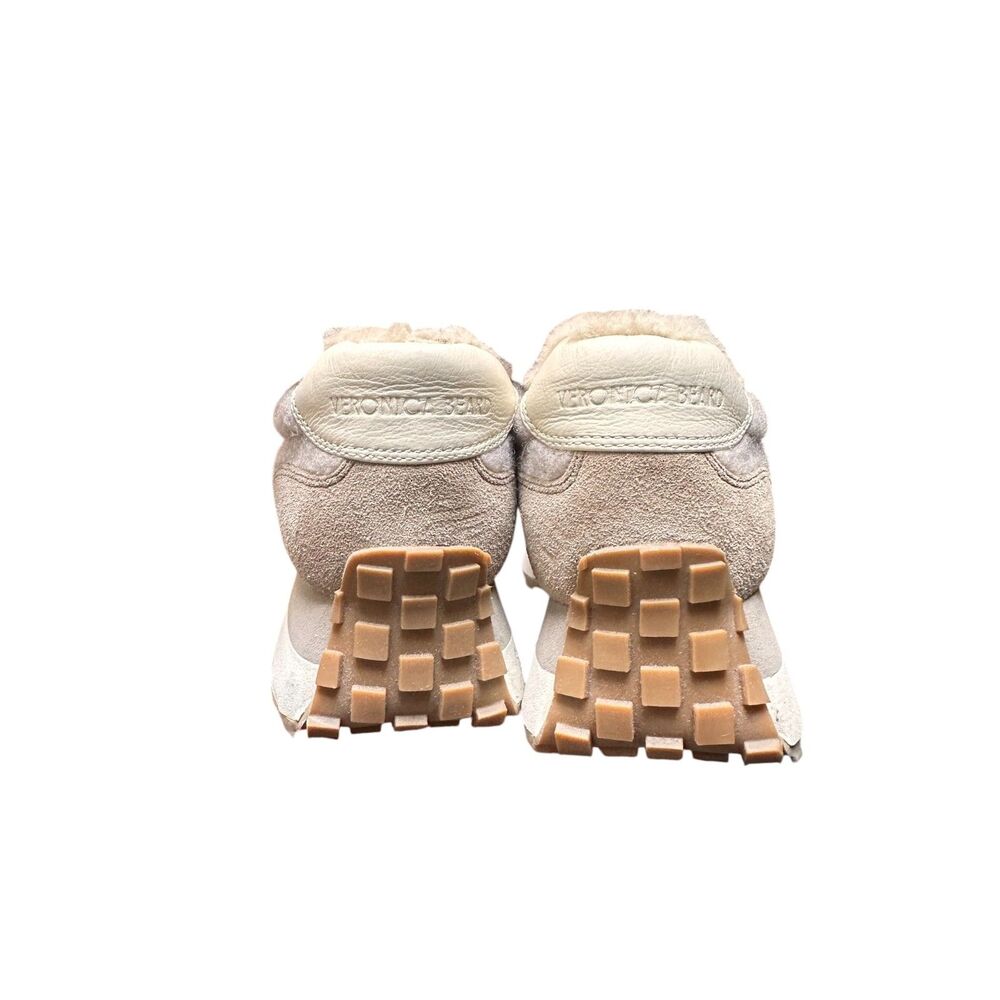 VERONICA BEARD Valentina-3 Shearling Lined Sneakers Gray Sz 8 - Picture 6 of 7